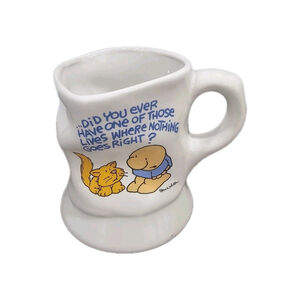 Vintage 1988 Ziggy Mug, ,featuring character Ziggy and hus cat Fuzz.